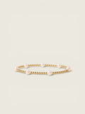 Gold Dot Pearl Stretch Bracelet