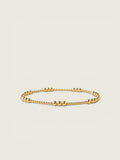 Trio Gold Beaded Stretch Bracelet - Smooth
