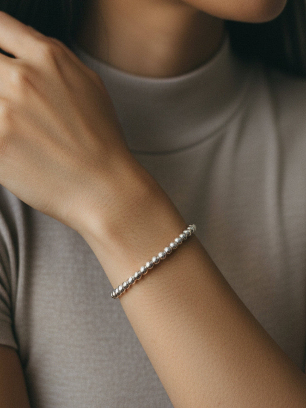 4mm Silver Stacking Bracelet - Smooth