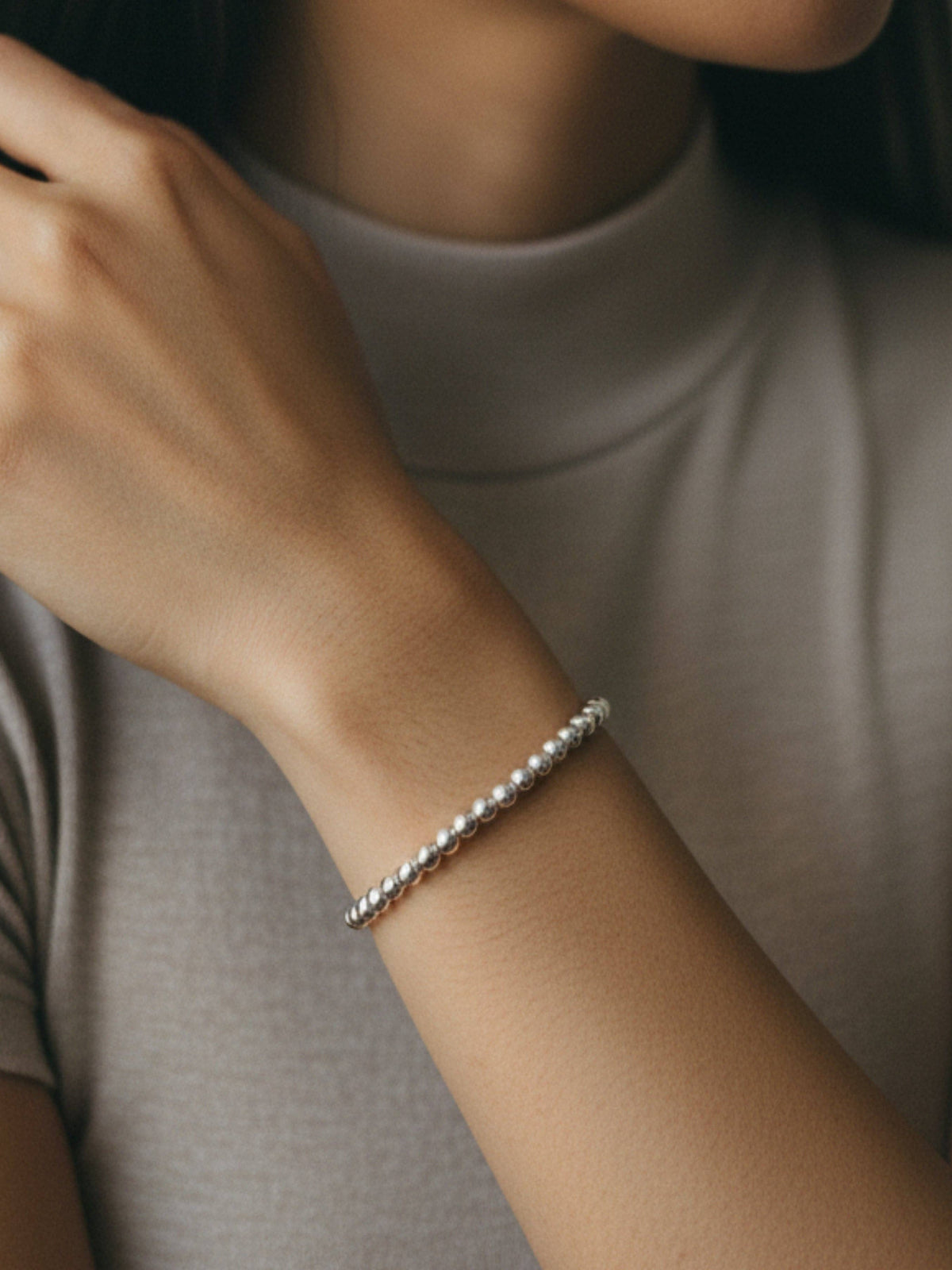4mm Silver Stacking Bracelet - Smooth