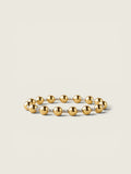 Gold Mixed Metals Beaded Duo Stretch Bracelet