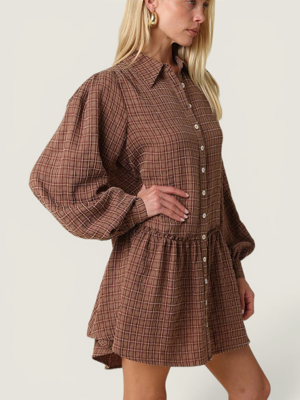 Caden Plaid Mini Dress