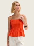 Claudia Pleated Linen Tank