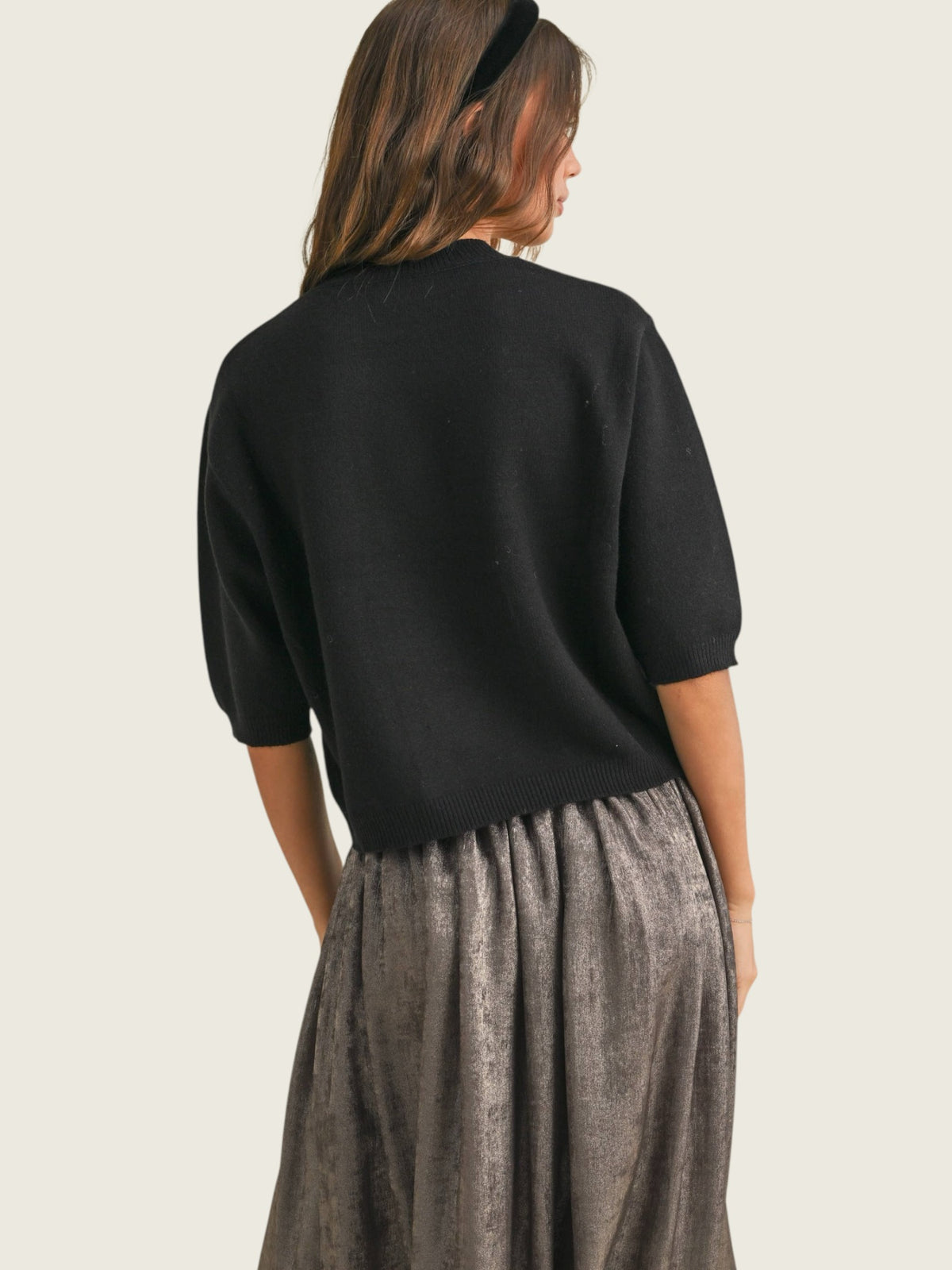 Short Sleeve Sweater Top
