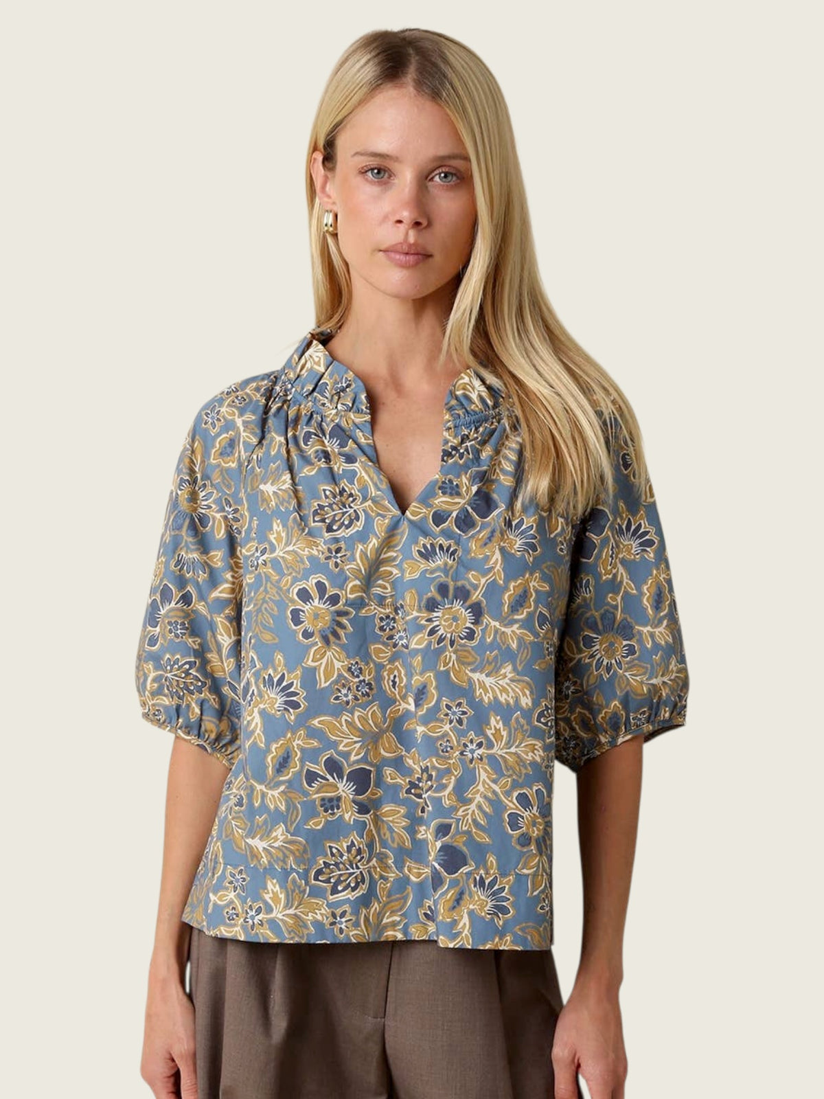 Marina Floral Puff Sleeve Blouse