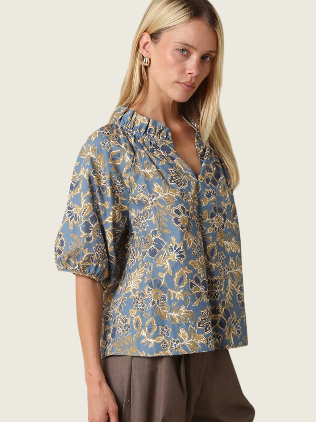 Marina Floral Puff Sleeve Blouse