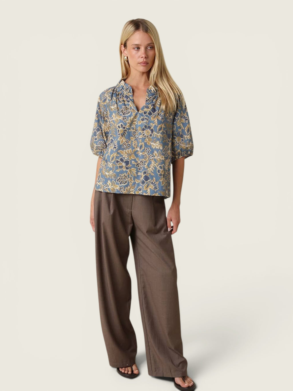 Marina Floral Puff Sleeve Blouse