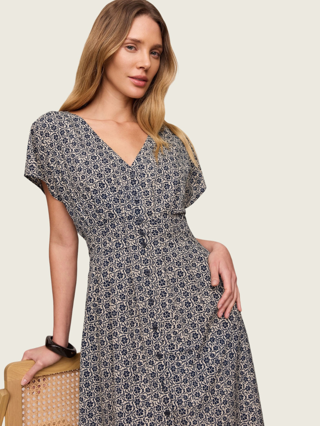 Sanna Iris Floral Midi Dress
