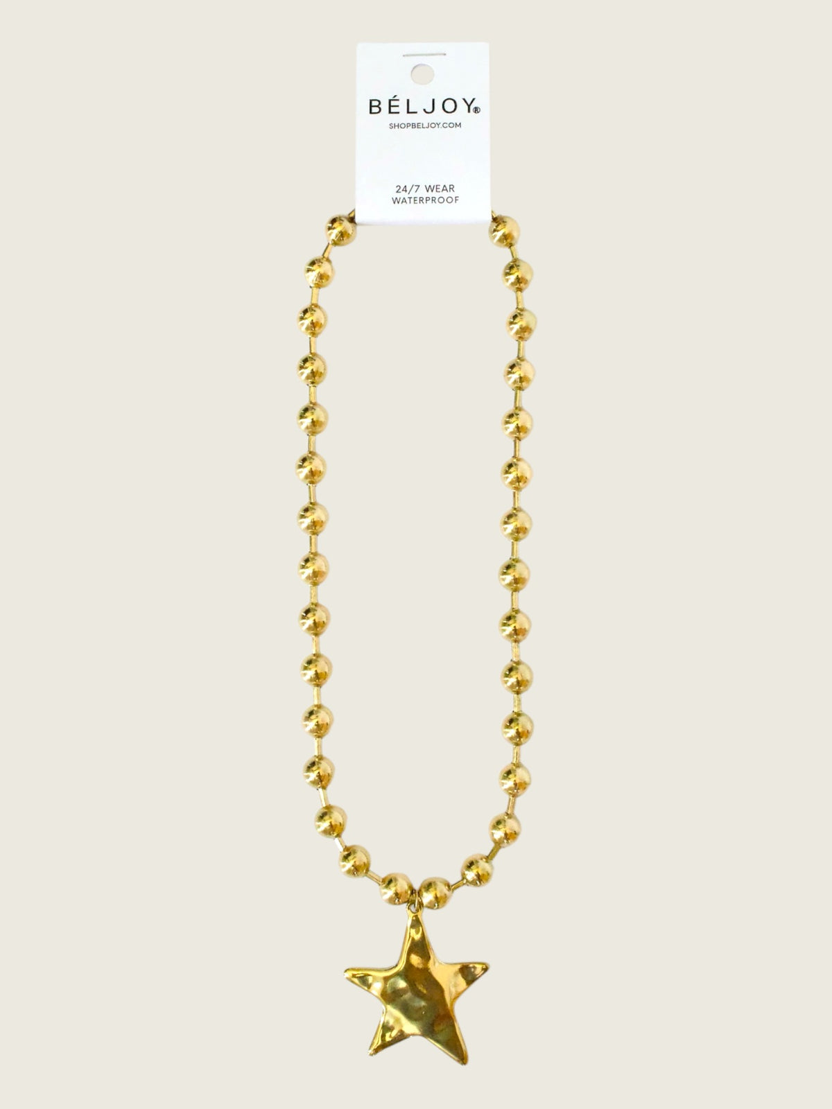Barb & Star Necklace - Gold On Gold