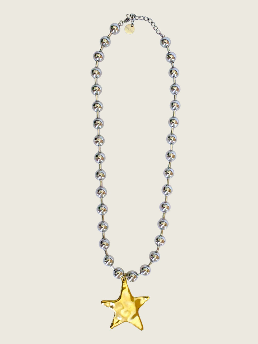 Barb & Star Necklace - Silver With Gold Star