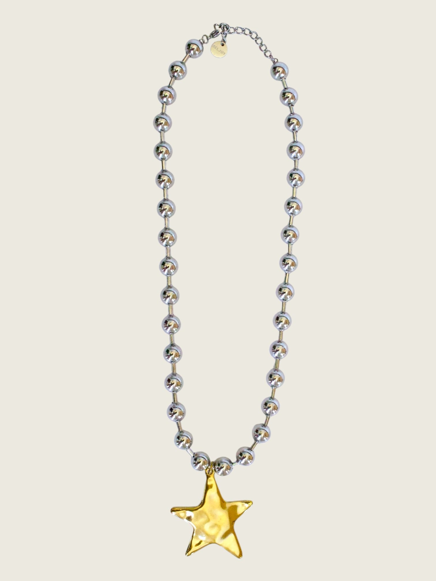 Barb & Star Necklace - Silver With Gold Star