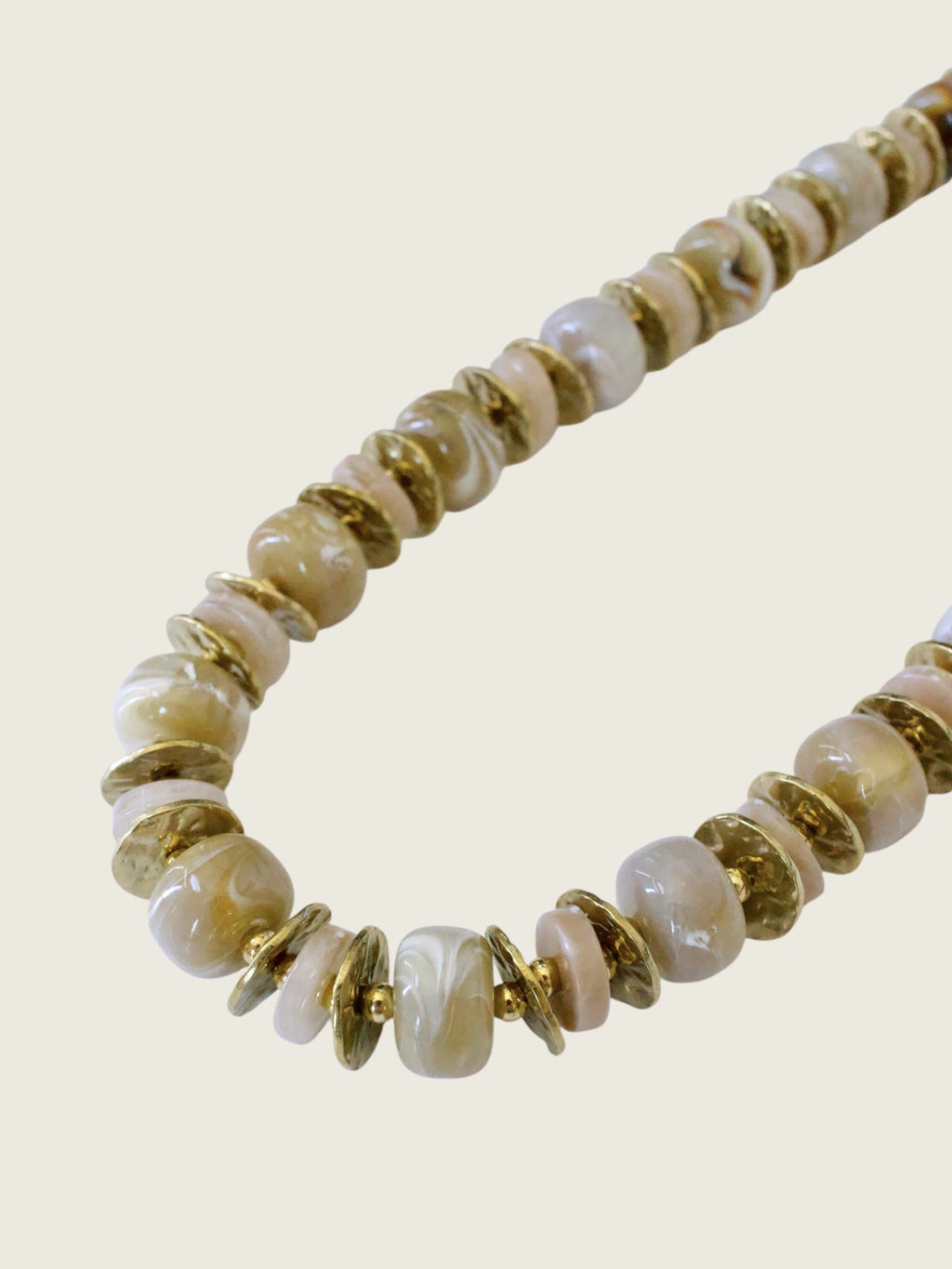 Ozark Chunky Beaded Necklace - Brown