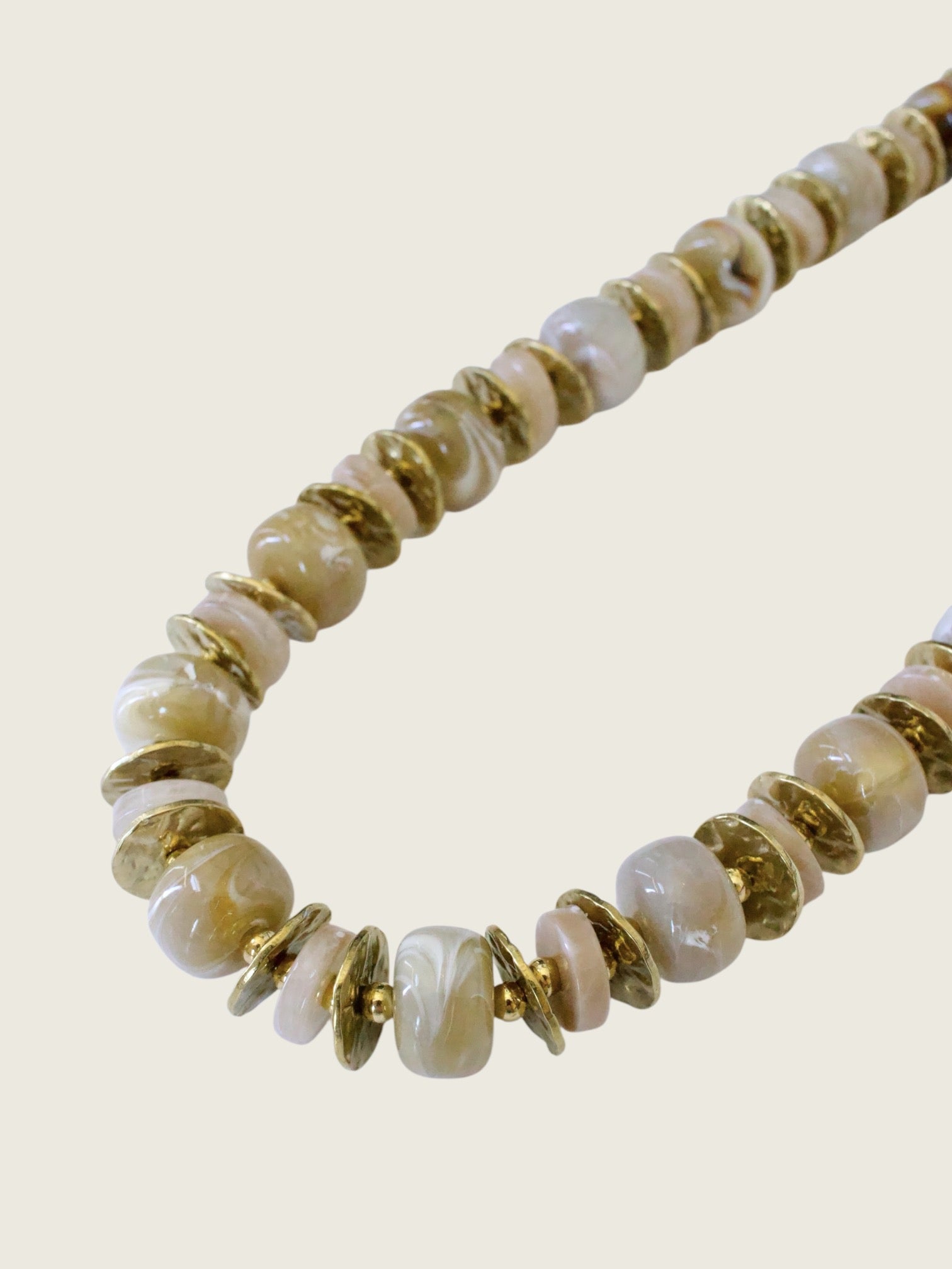 Ozark Chunky Beaded Necklace - Brown