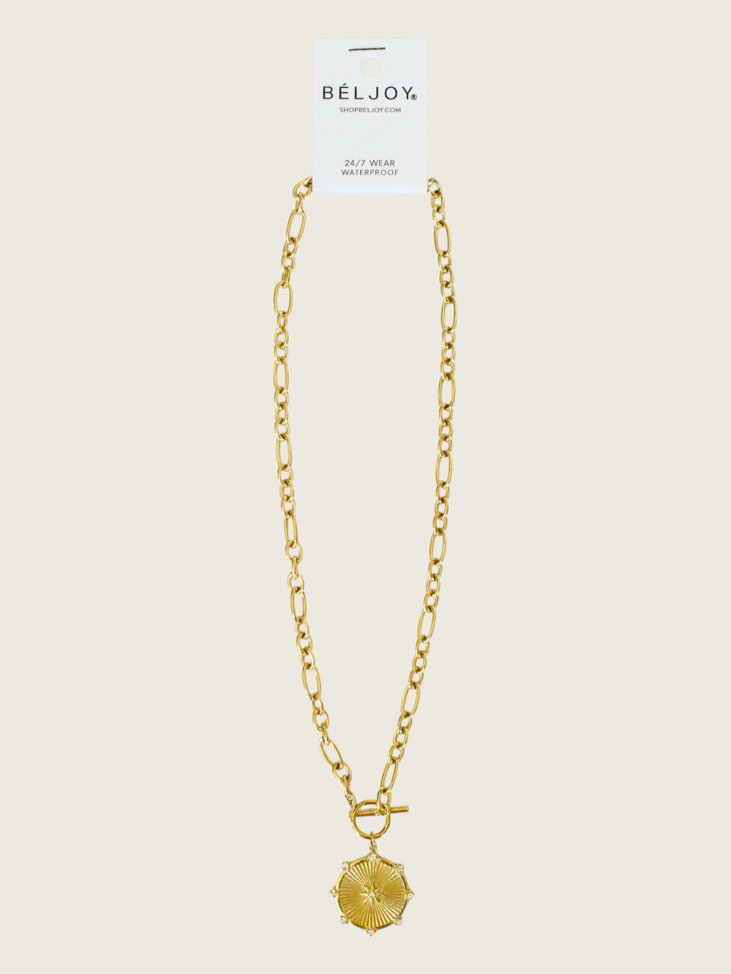 Raylee Toggle Starburst Coin Necklace