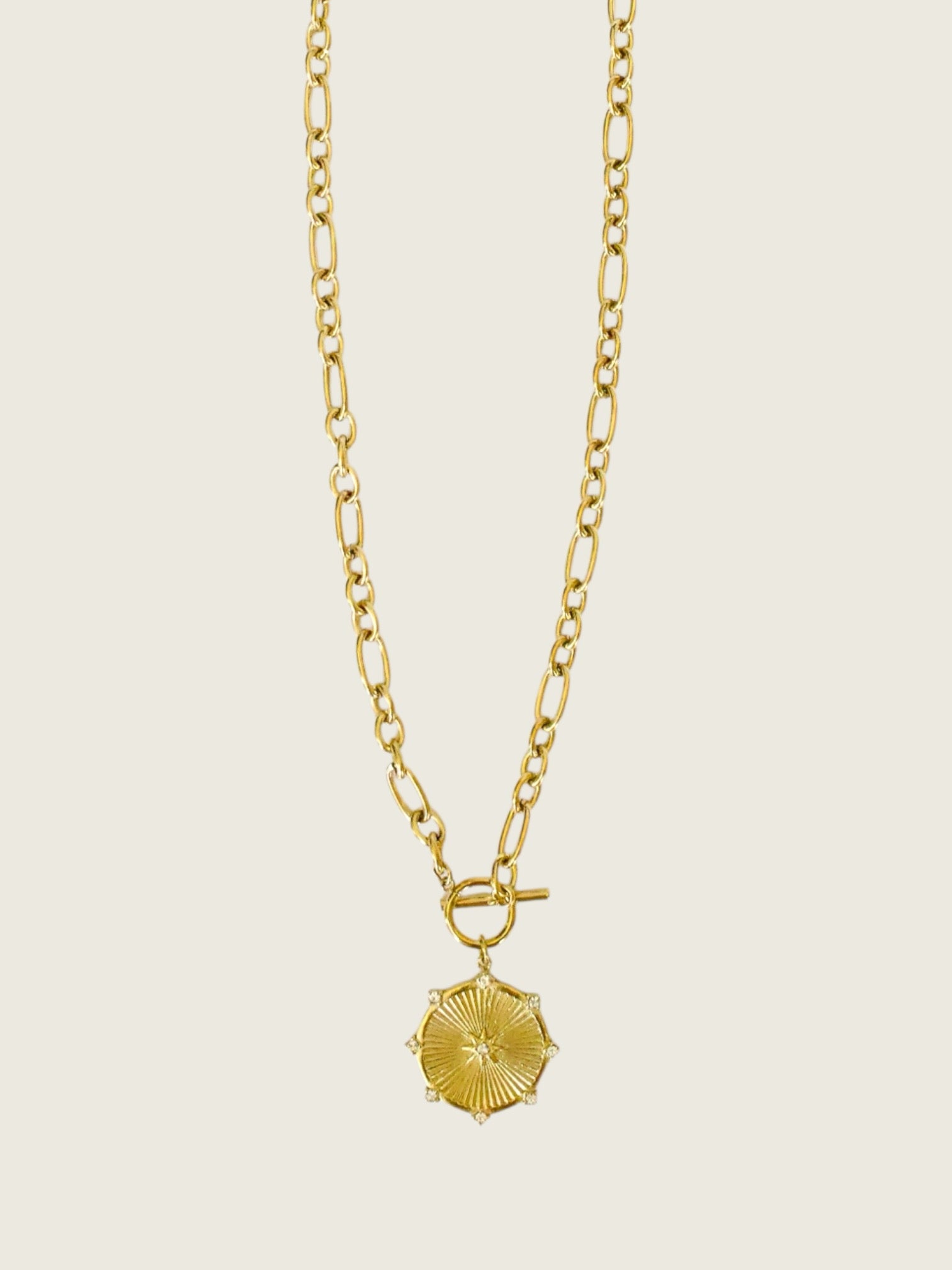 Raylee Toggle Starburst Coin Necklace