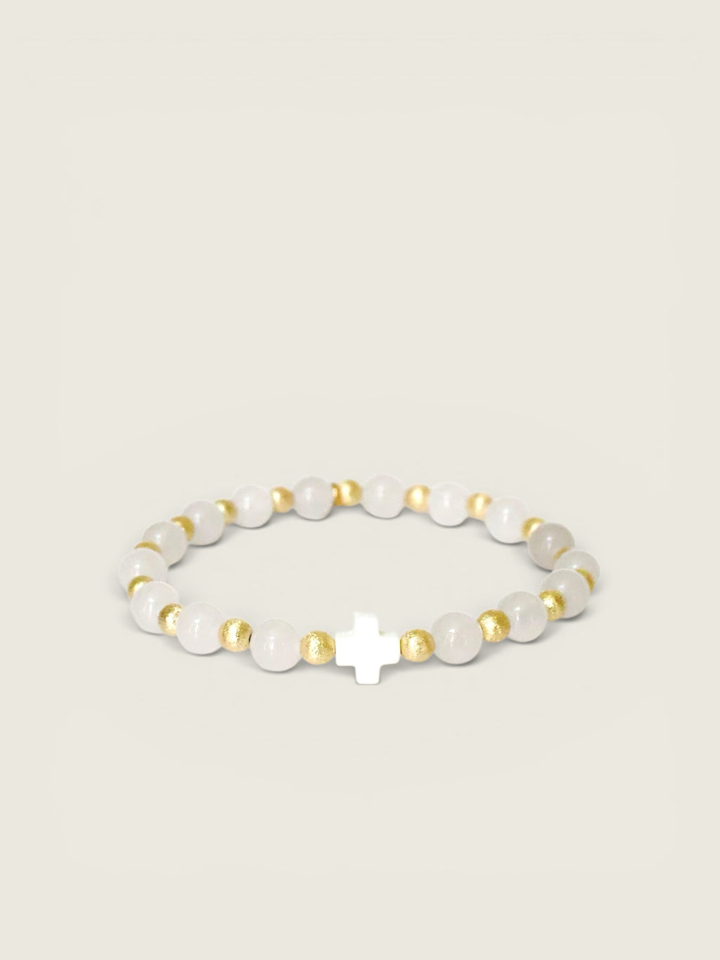 White Everyday Cross Bracelet