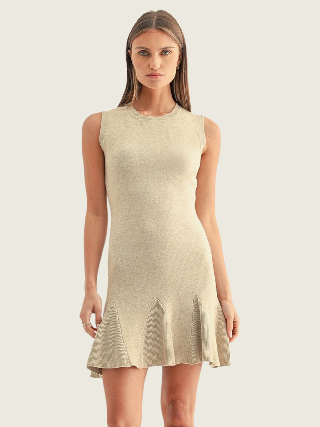 Gabrielle Flared Knit Mini Dress