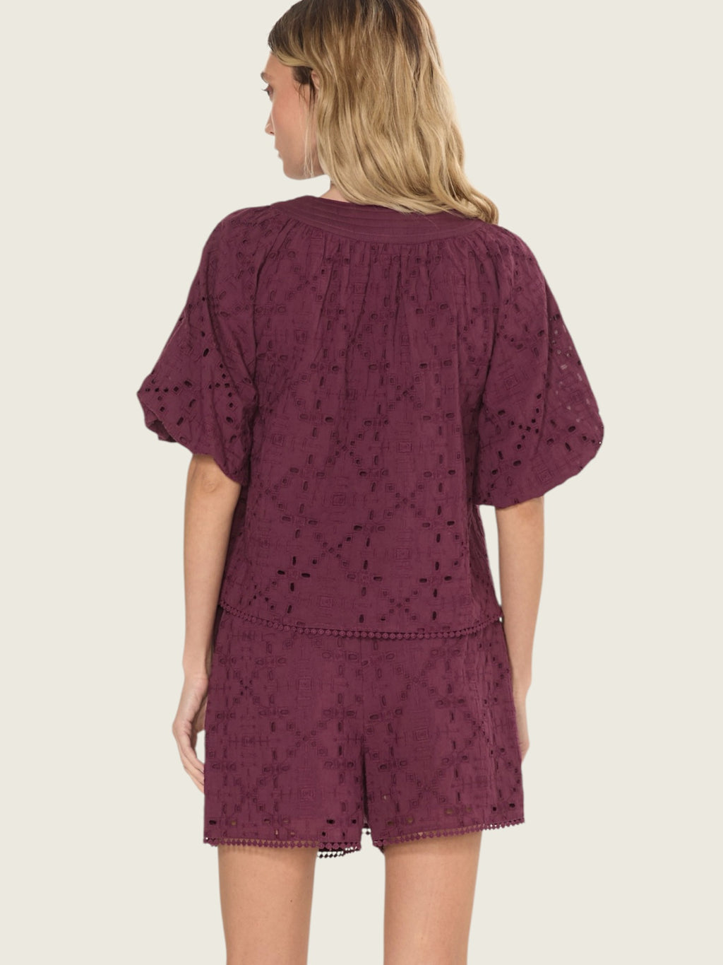 Delphi Embroidered Eyelet Top