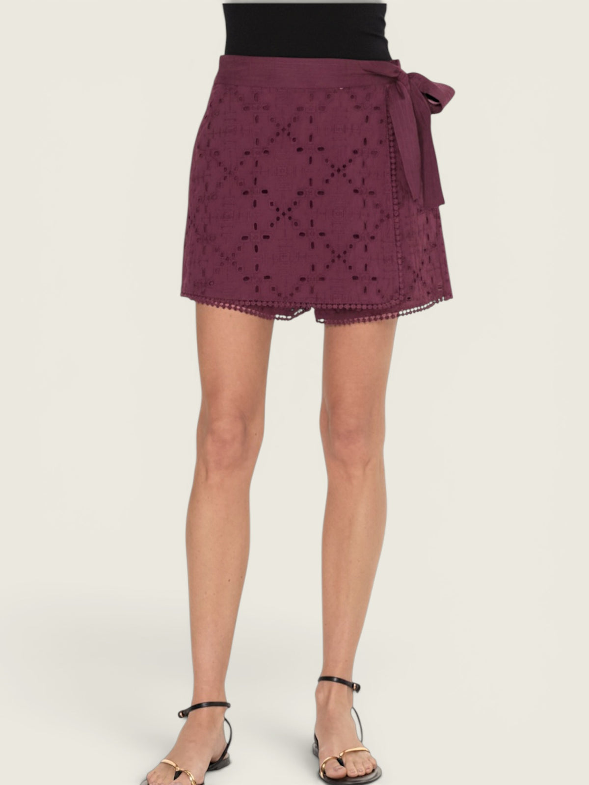 Amani Embroidered Eyelet Skort