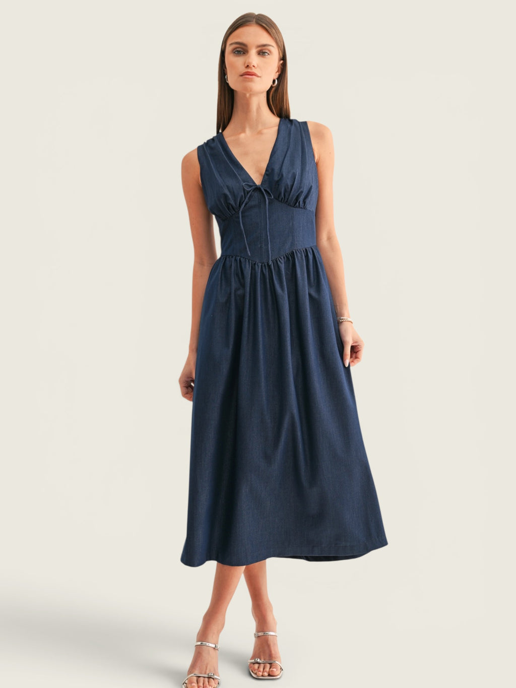 Arabelle Chambray Midi Dress