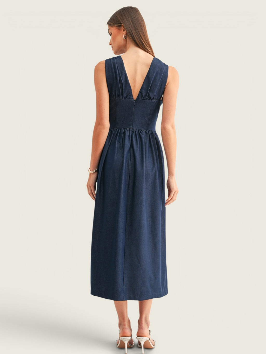 Arabelle Chambray Midi Dress