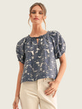 Briana Jacquard Blouse