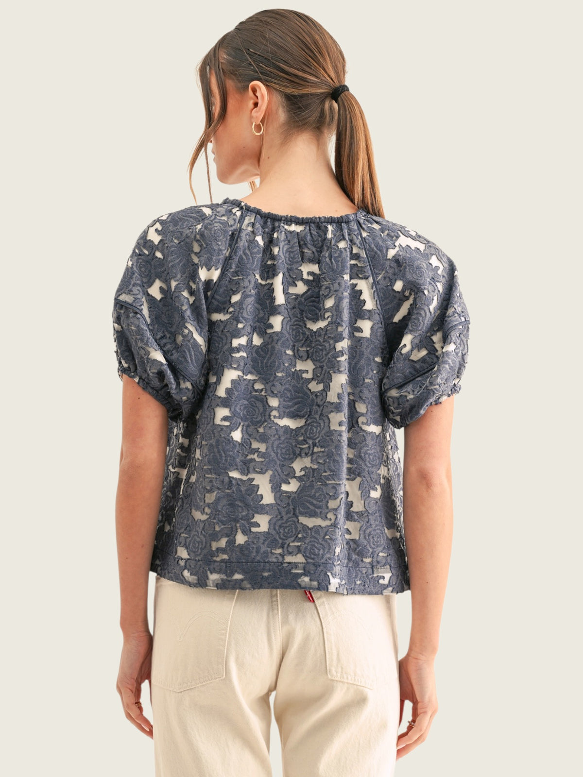 Briana Jacquard Blouse
