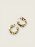 Hammered Gold Vintage Style Hoop Earrings