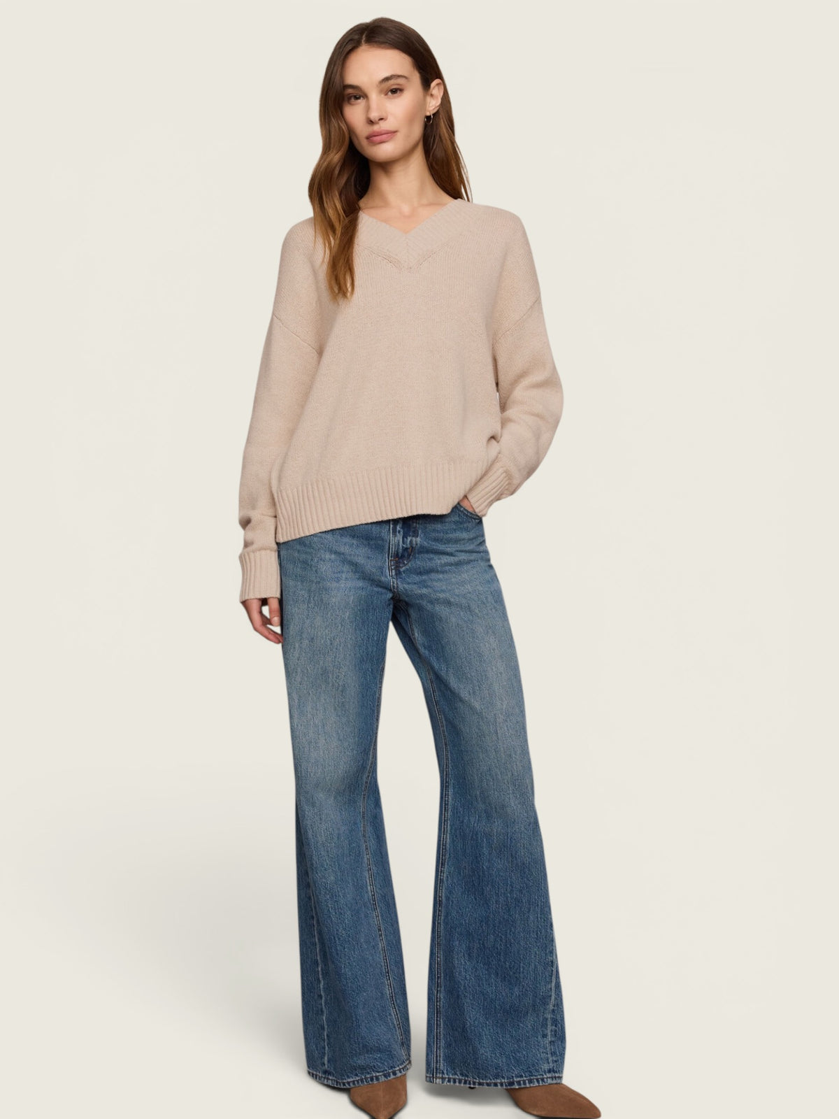 Cloud Spun V-Neck Sweater
