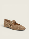 Mikel Stud Suede Flats