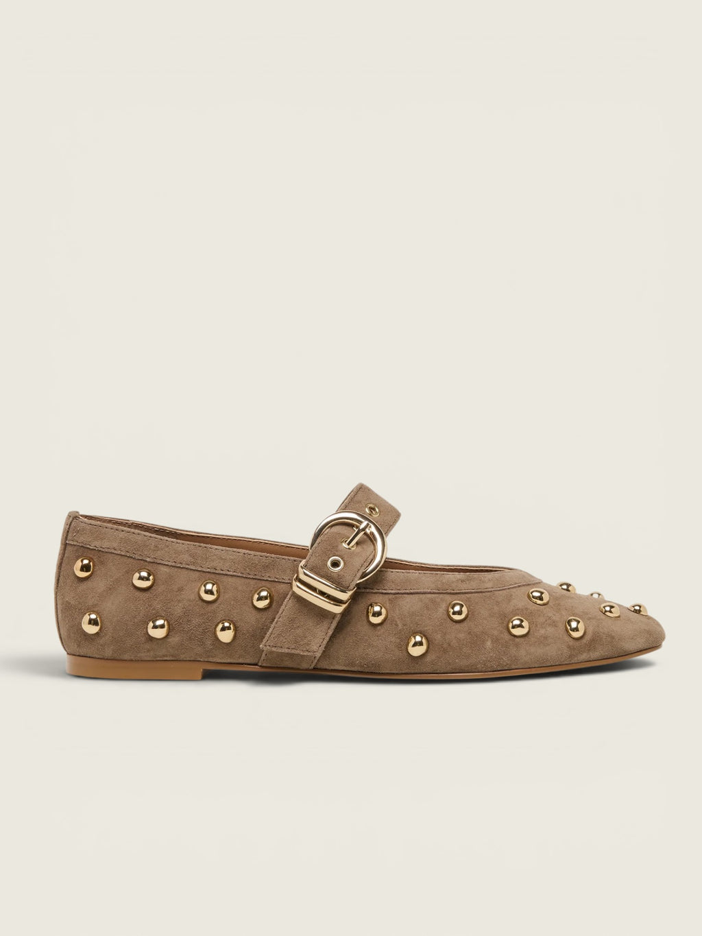 Mikel Stud Suede Flats