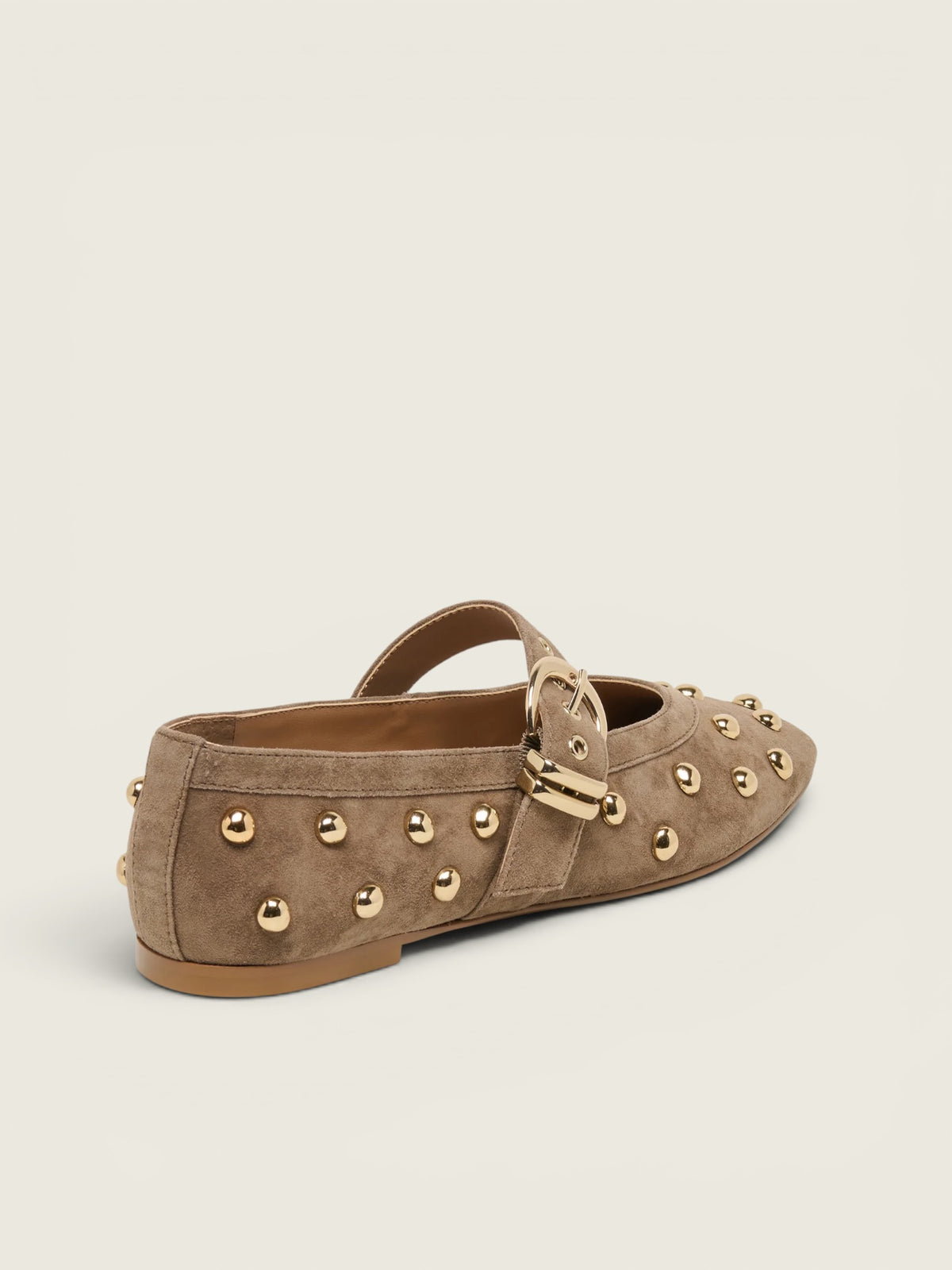 Mikel Stud Suede Flats
