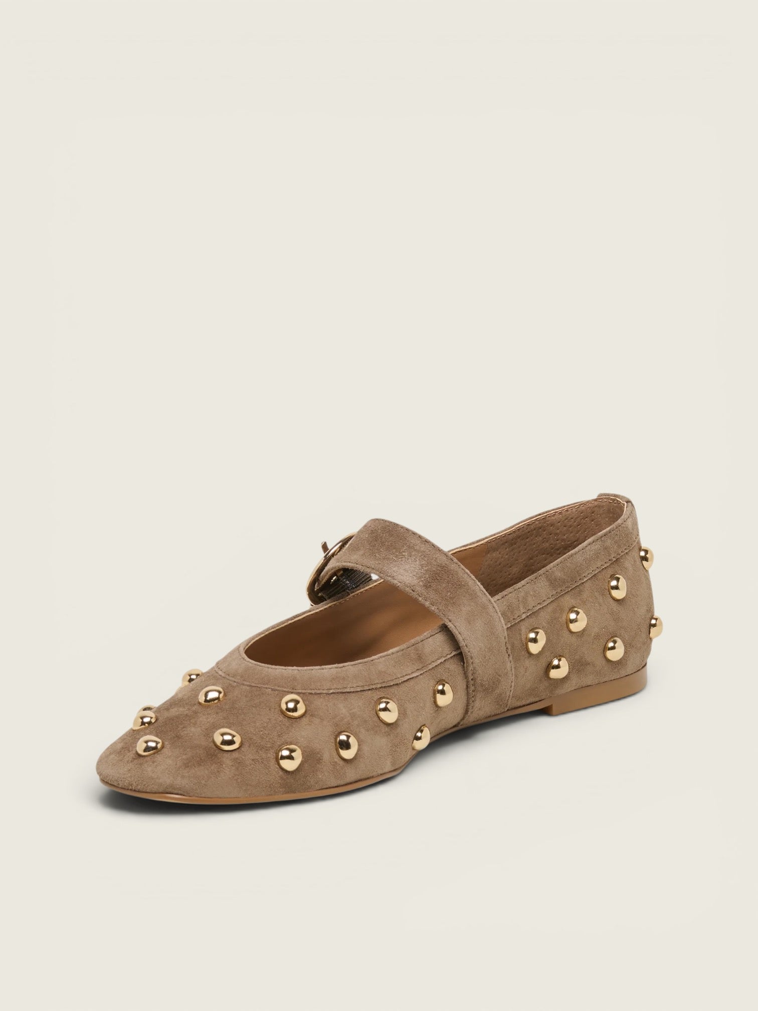 Mikel Stud Suede Flats