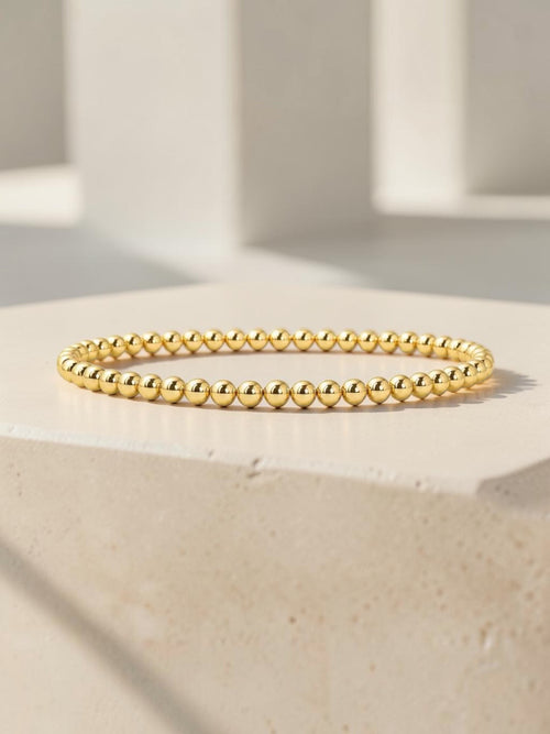 4mm Gold Stacking Bracelet - Smooth
