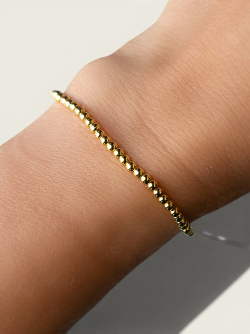 3mm Gold Stacking Bracelet - Smooth