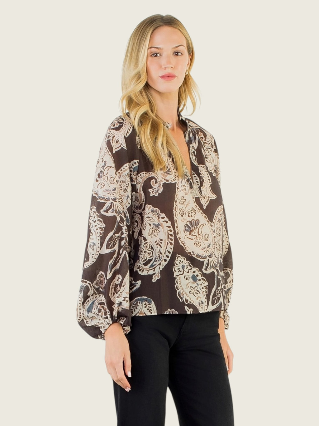 Paisley Long Sleeve Top
