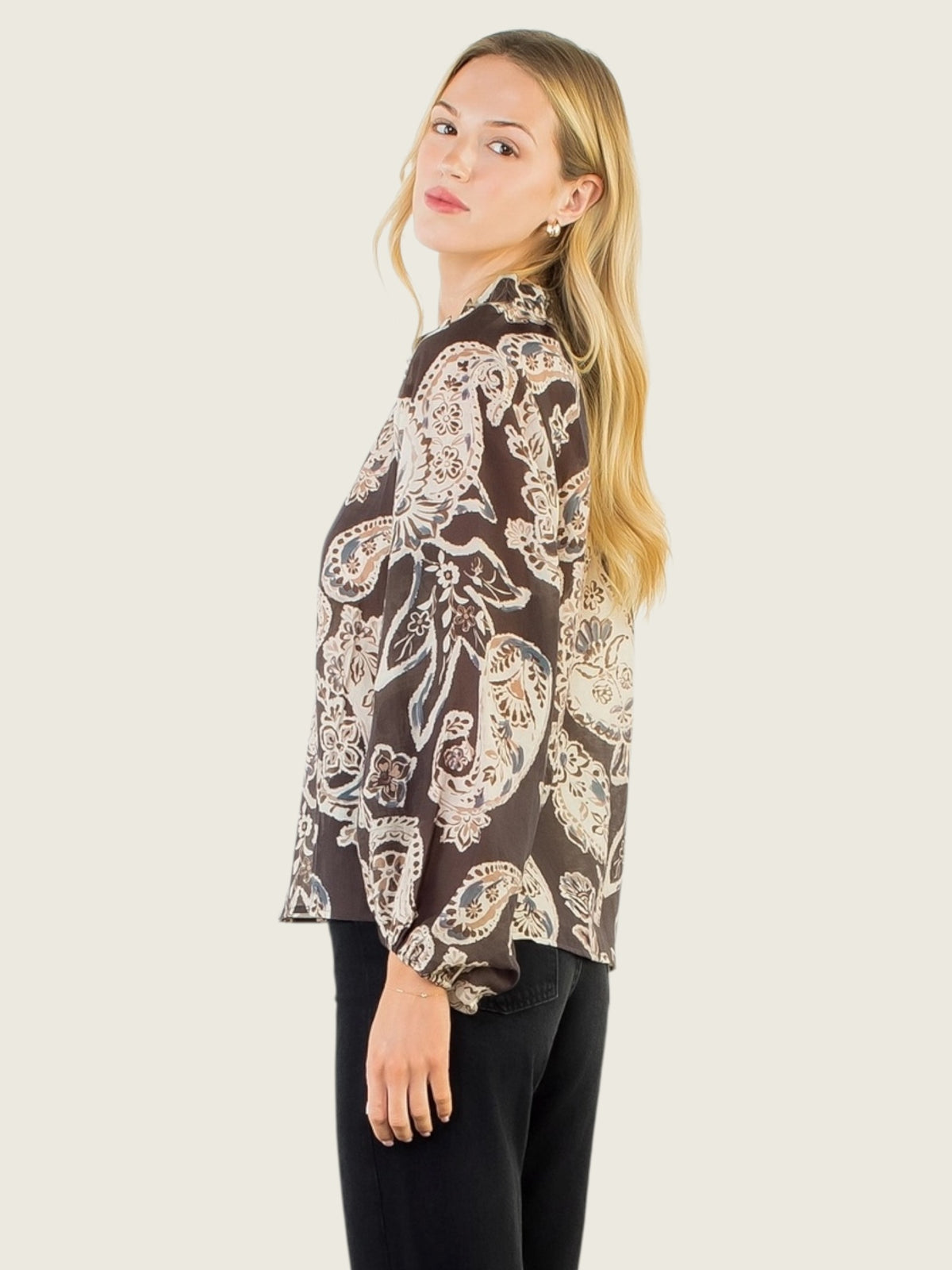 Paisley Long Sleeve Top