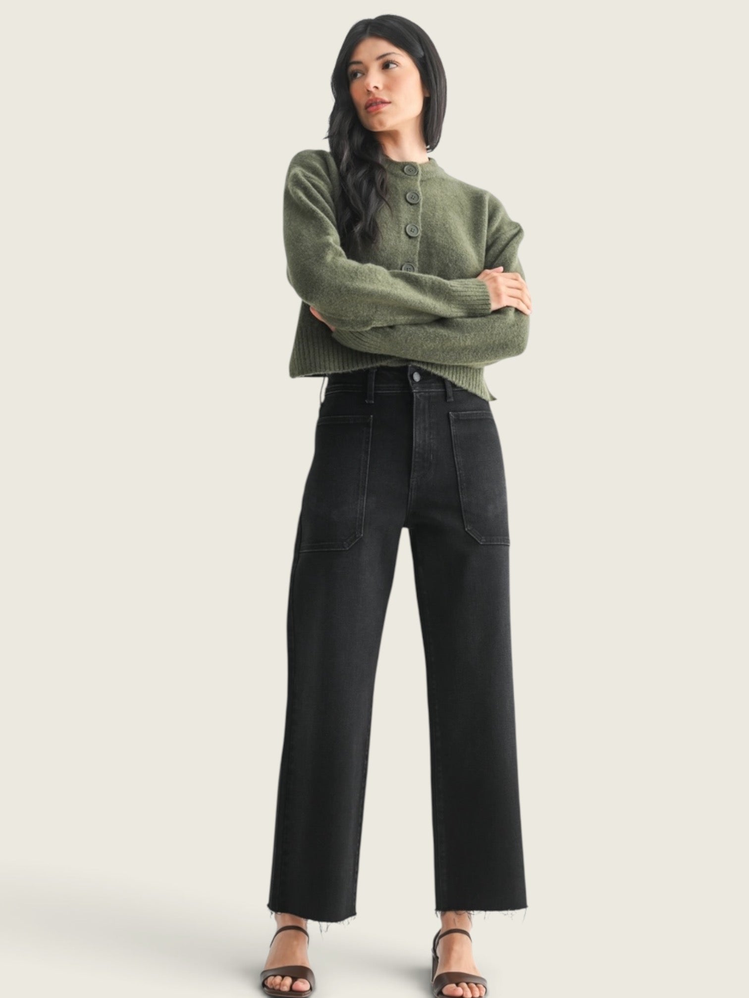 High Rise Utility Wide Leg