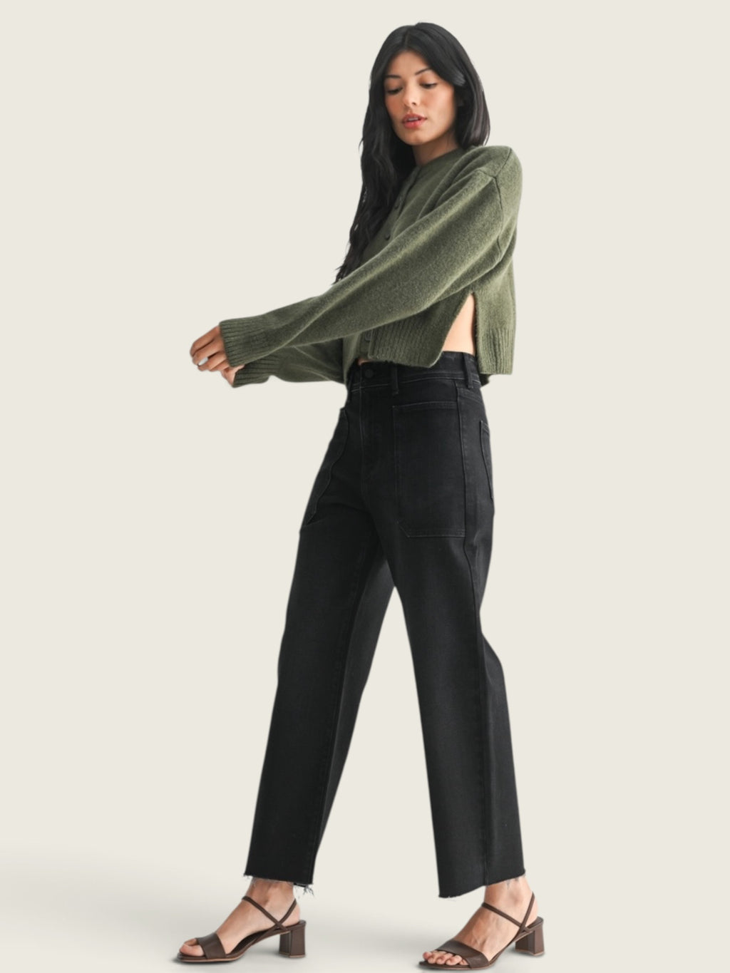 High Rise Utility Wide Leg