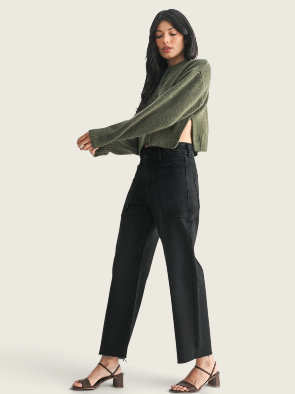 High Rise Utility Wide Leg