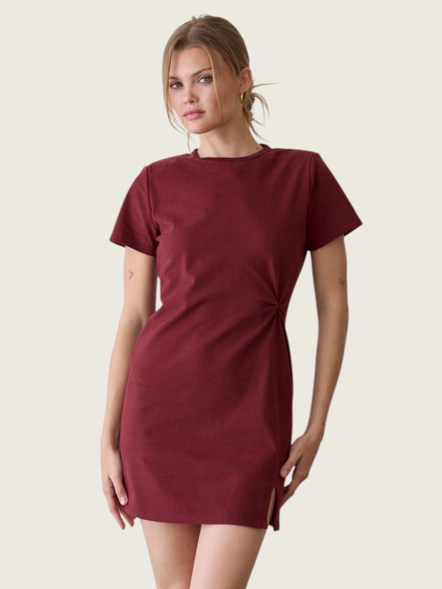 Elle Front-Twist Mini Dress