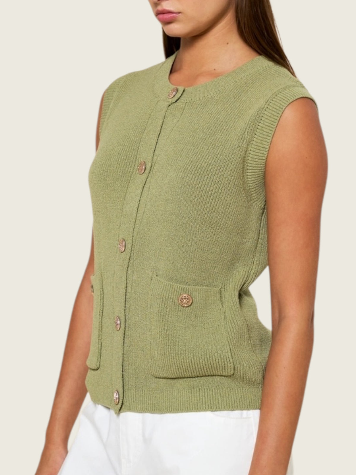 Button Down Knit Vest