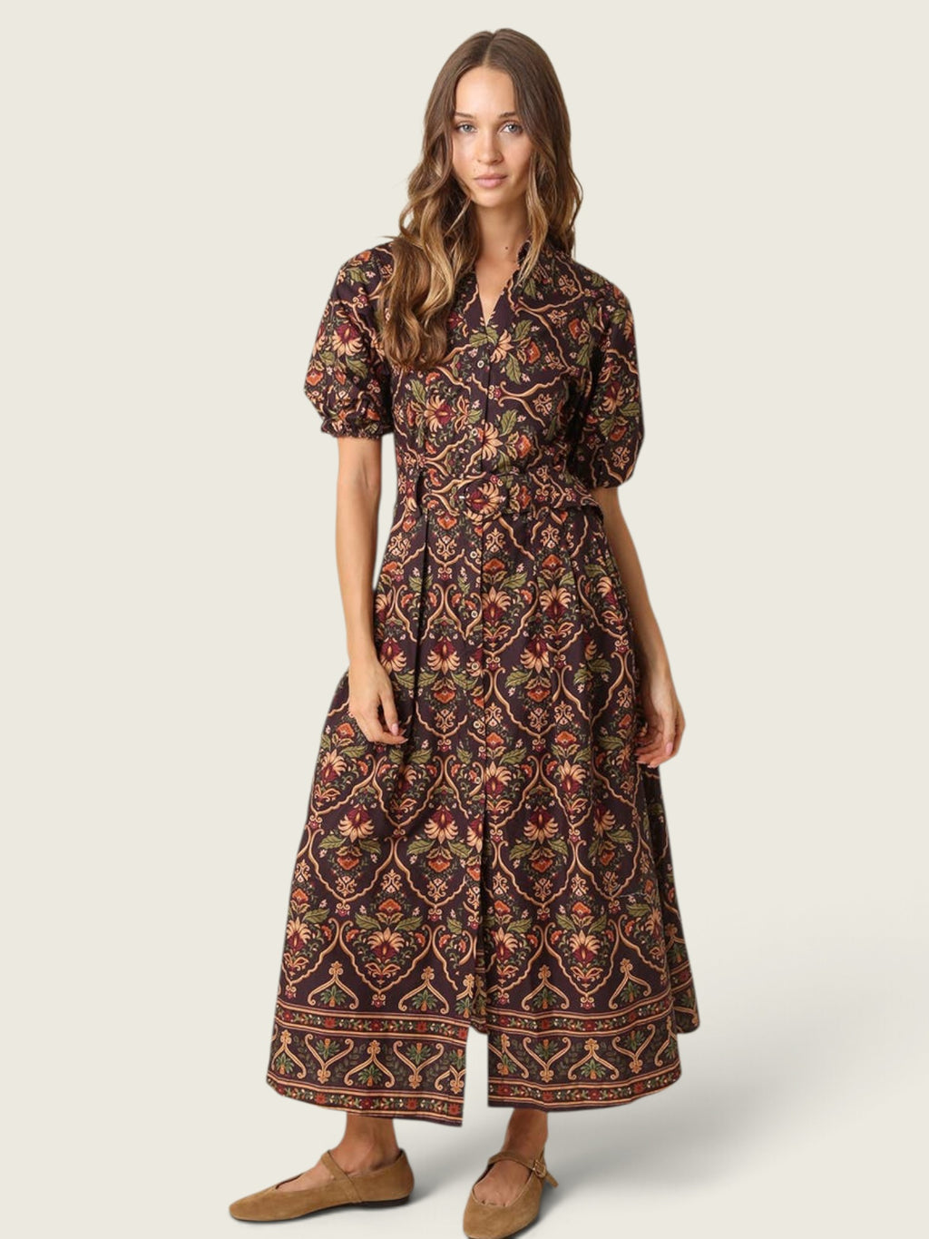 Lucy Paisley Midi Dress