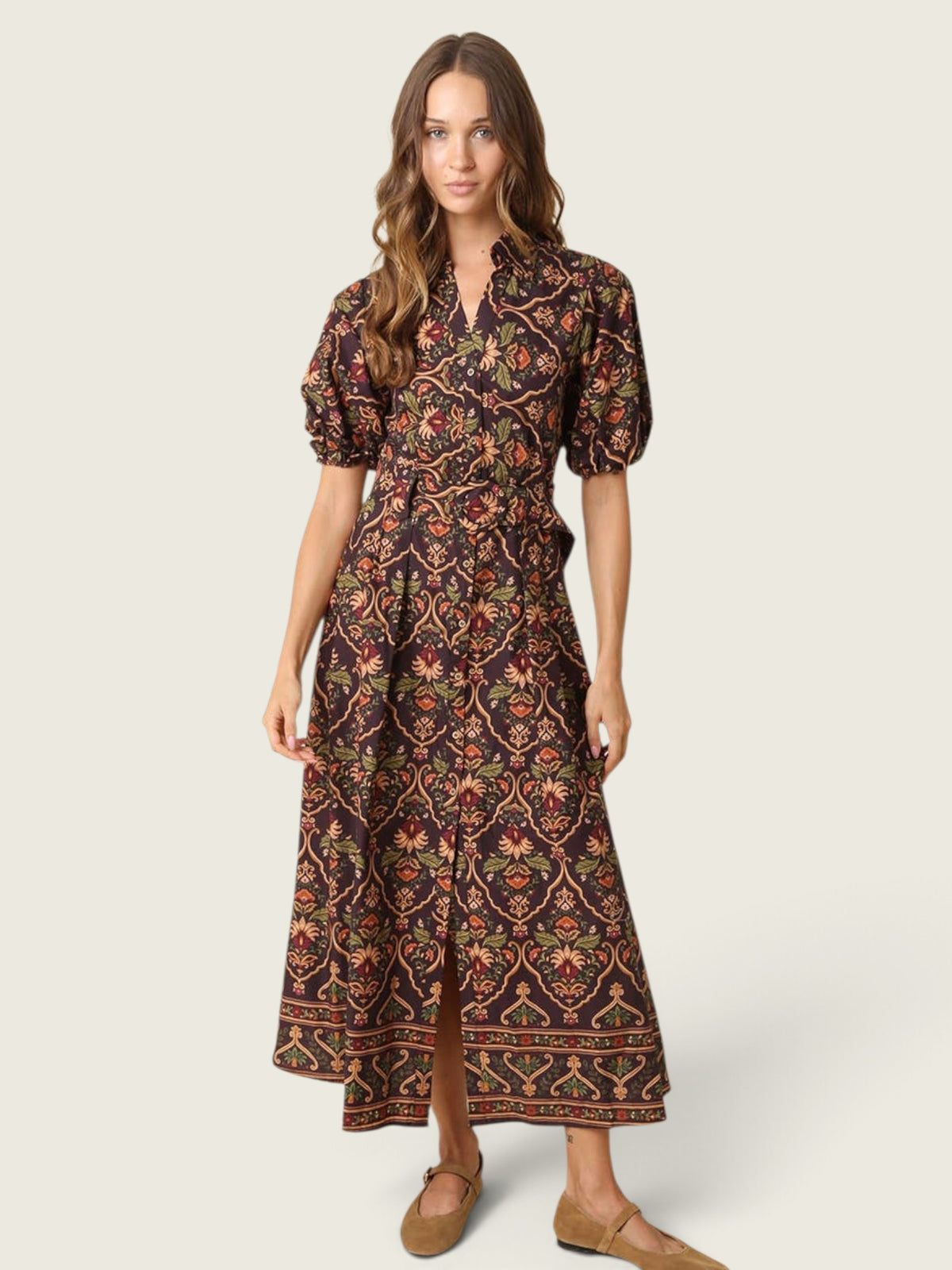 Lucy Paisley Midi Dress