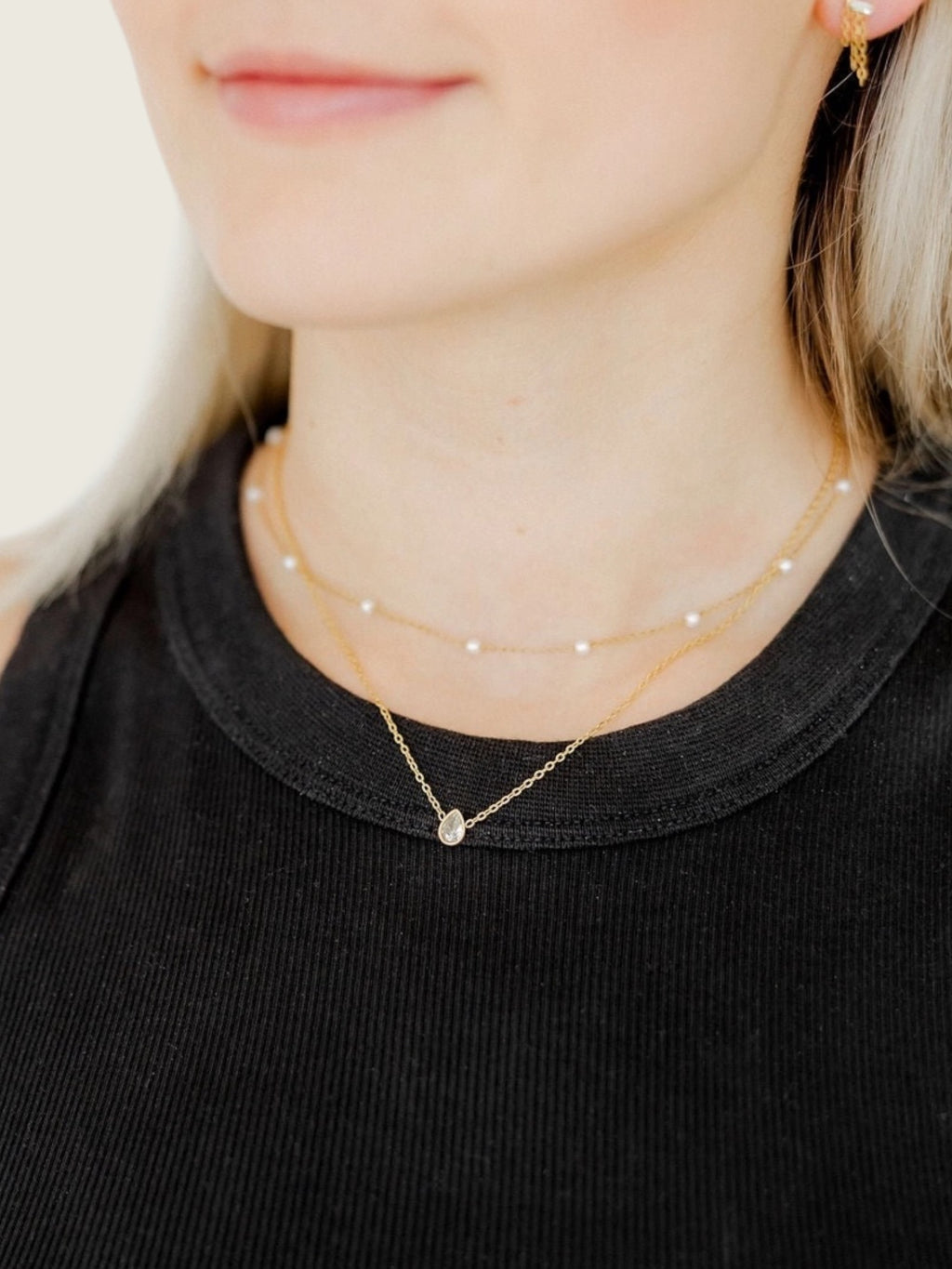 Paloma Pear Drop Gold Necklace