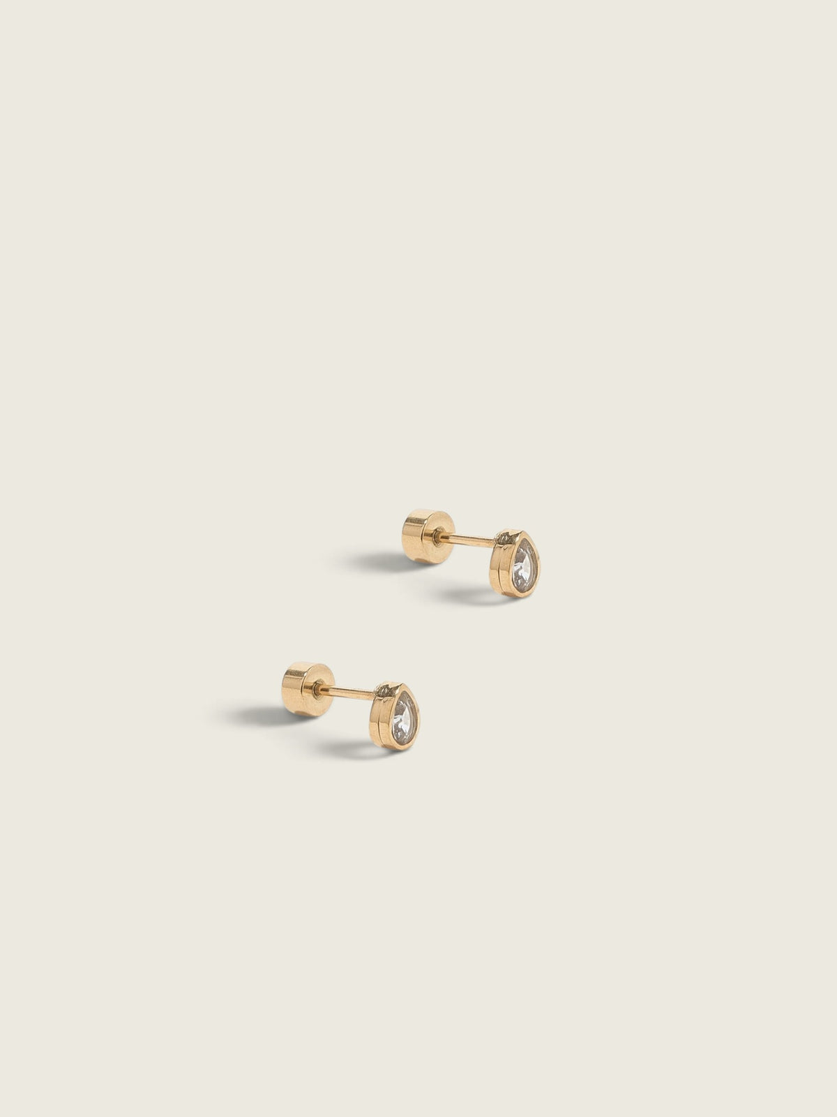 Screwback Stud Earrings - Paloma Pear Gold
