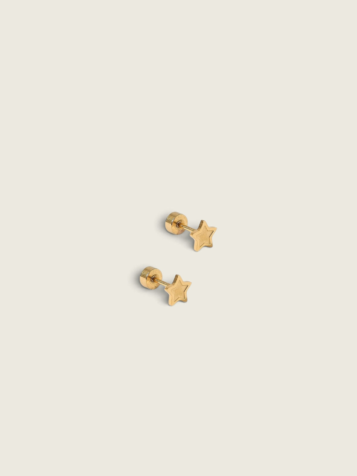 Screwback Stud Earrings - Lennon Star Gold