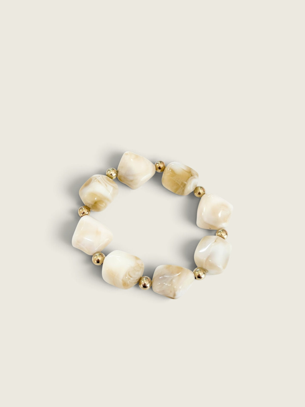 Cooper Cream Chunky Beaded Bracelet