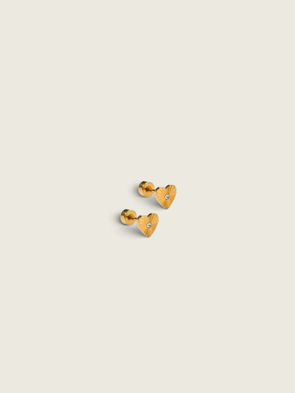 Screwback Stud Earrings - Andrea Heart