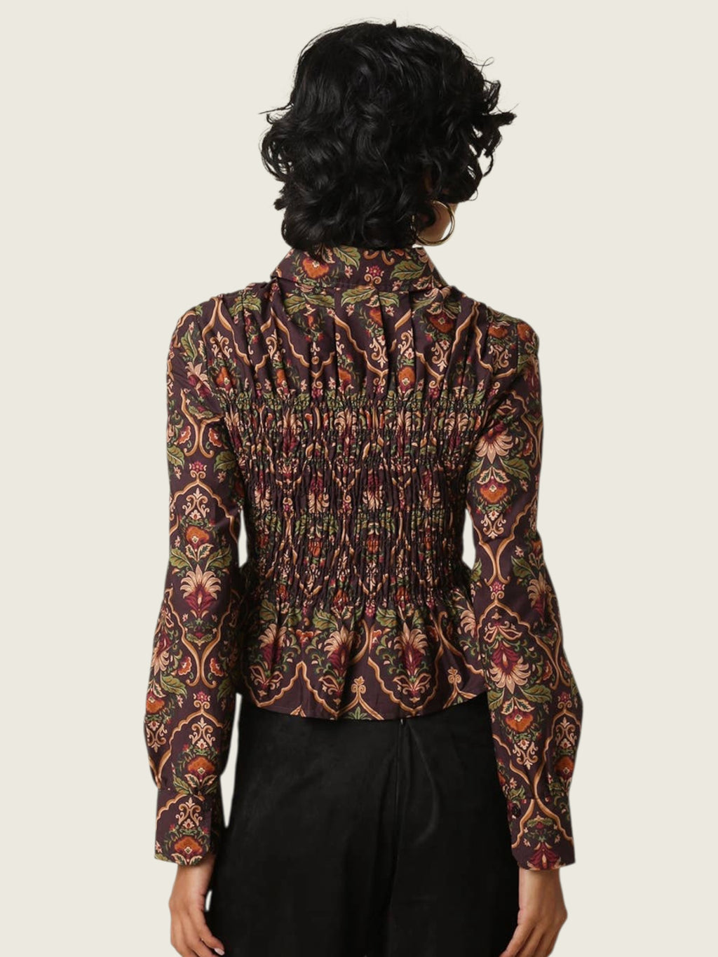 Nessa Paisley Smocked Blouse